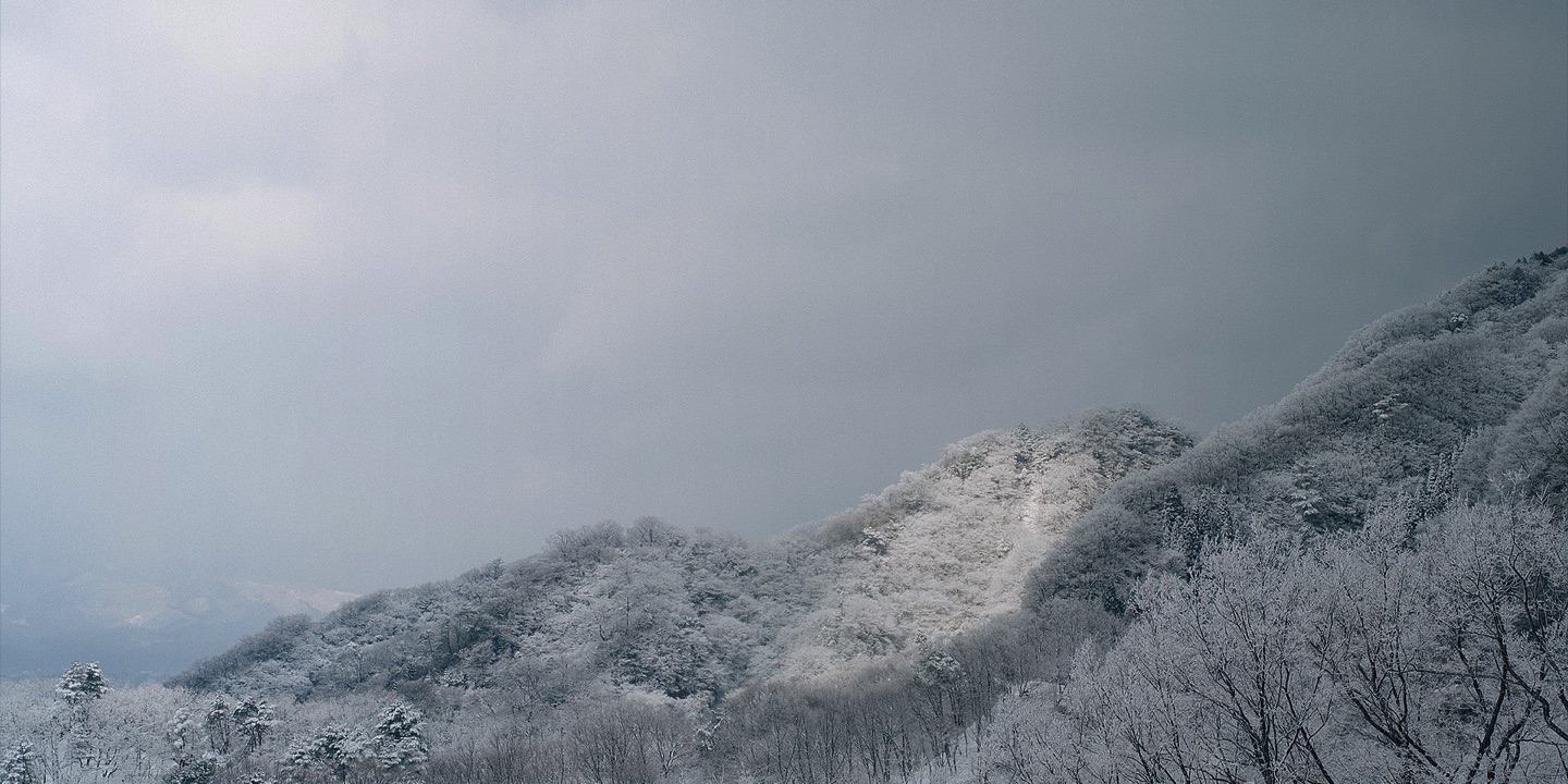 高森町の冬の景色